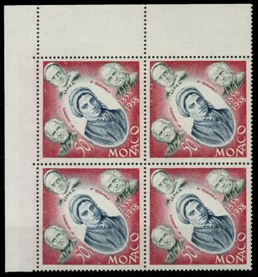 MONACO 1958 Nr 599 postfrisch Viererblock ECKE-OLI X3BA7A6