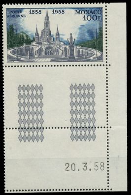 MONACO 1958 Nr 601Lf2u postfrisch SENKR PAAR ECKE-URE X3BA806