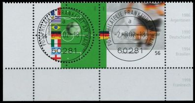 BRD BUND Zusammendruck Nr 2258 + 2259 zentrisch gestempelt WAA X3CCFAE