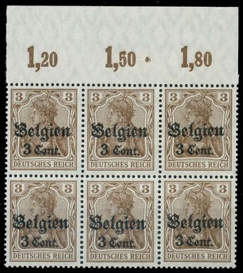 BES. 1WK Landespost Belgien Nr 11aIII POR postfrisch 6e X41E80E