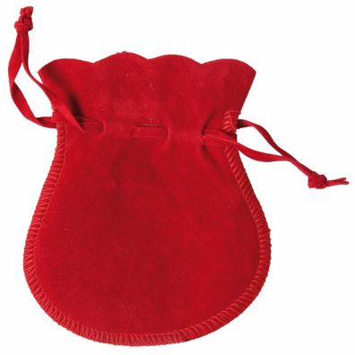 Beutel Wildlederoptik - klein - rot
