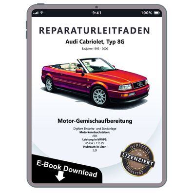 Audi Cabrio (93-00) Digifant Einspritz- Zündanlage 115 PS Reparaturanleitung PDF