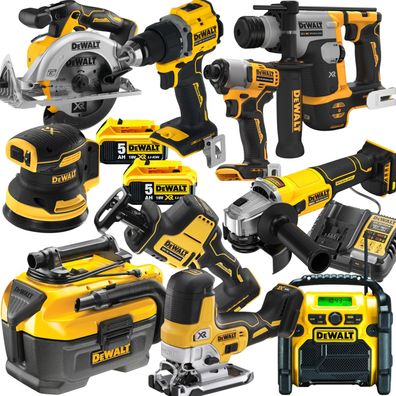 DEWALT Akku-Combo Konfexron Set XXL 10 Maschinen Akkuschrauber-Handkreissäge