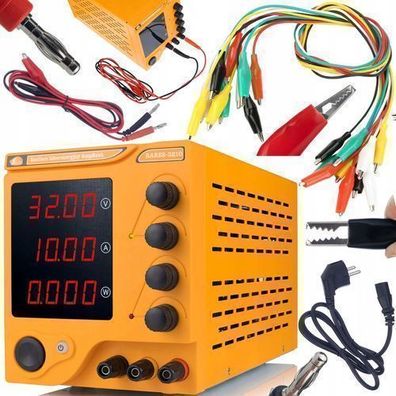 Rosfix Set Labornetzgerät RARES-3210 32V 10A + Messleitungen 50cm 10Stk