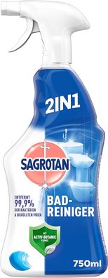 Sagrotan Bad-Reiniger Ozeanfrische – 2in1 Desinfektionsreiniger mit Antischmutzfilm f