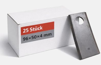 AKTION? 25 Stück Klingen 96×50×4 mm gerade - Pöttinger Kreiselmähwerk Messer