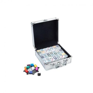 12er Domino Mexican Train im Alukoffer