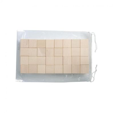 128 Quaderbausteine - natur - 33mm