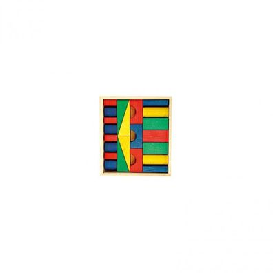 22 Bausteine im kleinen Kasten - bunt - 50mm