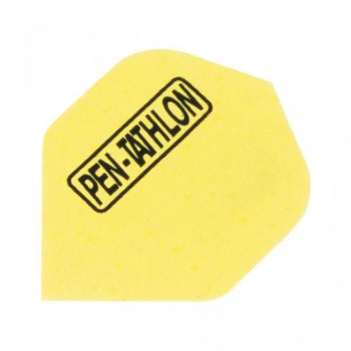 3 x Fly Pen-Tathlon - Standard Flight - gelb - Kunststoff - 100 My