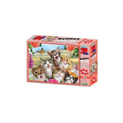3D Puzzle Kids - 100 Teile - Cat Selfie - Katzen