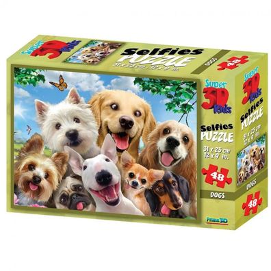 3D Puzzle Kids - 48 Teile - Dog Selfie - Hunde