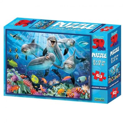 3D Puzzle Kids - 63 Teile - Dolphin Delight