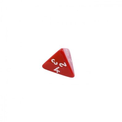 4-seitiger Würfel - Tetraeder - W4 - rot