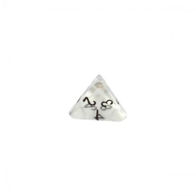 4-seitiger Würfel - Tetraeder - W4 - transparent - klar