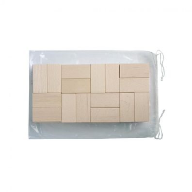 64 Quaderbausteine - natur - 33mm