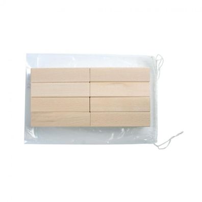 8 Quaderbausteine - natur - 33mm