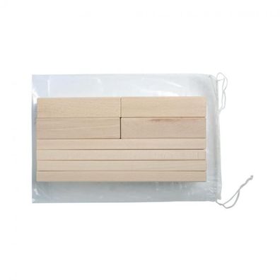 8 Quaderbausteine - natur - 33mm