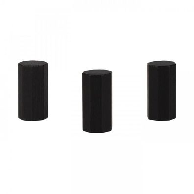 Achteckstein Hancock - 15x30mm - schwarz