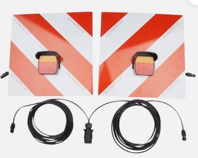Warntafelsatz mit LED Leuchten nach DIN11030 - 423 x 423 mm links + rechts * NEU*