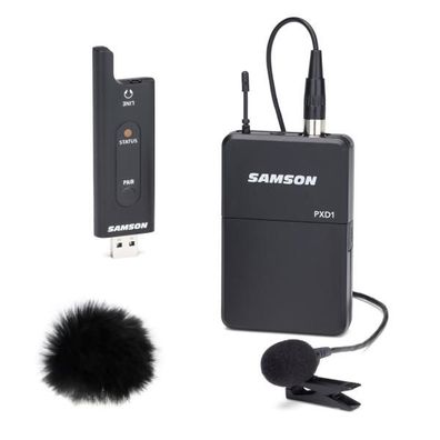 Samson Drahtlos-System XPD2 Lavalier-Mikrofon mit Windschutz