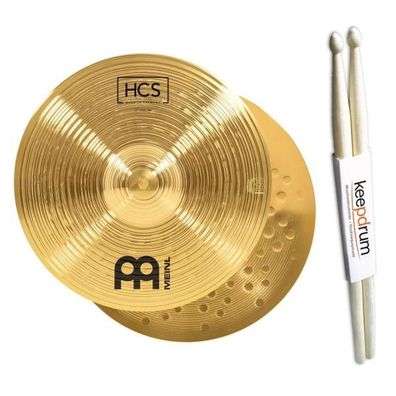 Meinl Becken HCS13H Hi-Hat 13 Zoll mit Schlagzeugstöcken