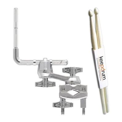 Dixon Percussion-Halter PA-CCM-HP mit Schlagzeugstöcken