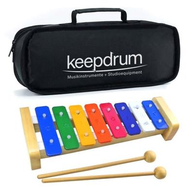 keepdrum KGS2 Glockenspiel für Kinder mit Tasche MB01