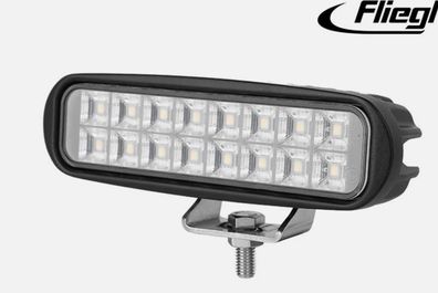 Fliegl LED Arbeitsscheinwerfer 16W 1280lm 9-32V 60° flach Traktor Offroad ?TOP?