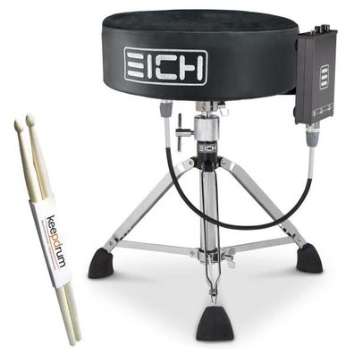 Eich Hocker DBC400R Subwoofer-Hocker Velours Komplett-Set mit Sticks