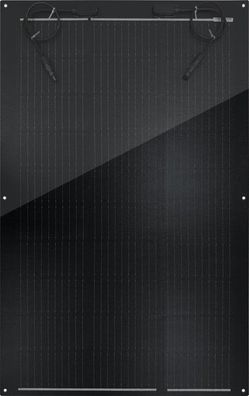 100W Flexibles Solarpanel Full Black Monokristallin - Gartenhütte, Balkon Garage 12V
