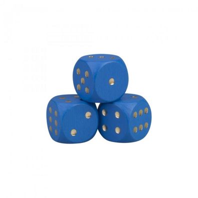 Augenwürfel - 20mm - Holz - blau