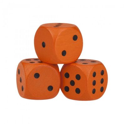 Augenwürfel - 30mm - Holz - orange