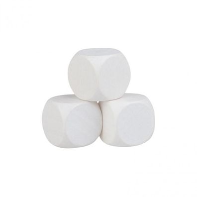 Blankowürfel - 16mm - Holz - weiss
