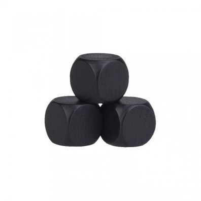 Blankowürfel - 20mm - schwarz