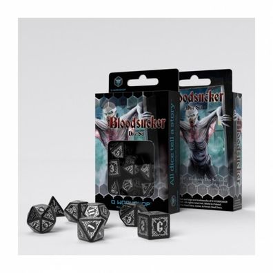 Bloodsucker Black & silver Dice Set (7) - englisch