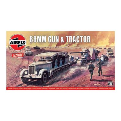 Airfix - 88mm Gun/Tractor - Vintage Classics - 1:76 - 114 Teile
