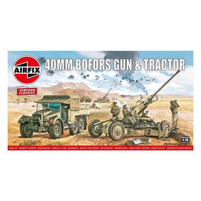 Airfix - Bofors 40mm Gun/Tractor - Vintage Classics - 1:76 - 107 Teile