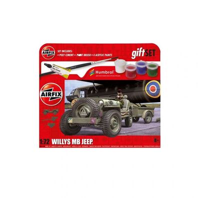 Airfix - Hanging Gift Set - Willys MB Jeep - 1:72 - 71 Teile