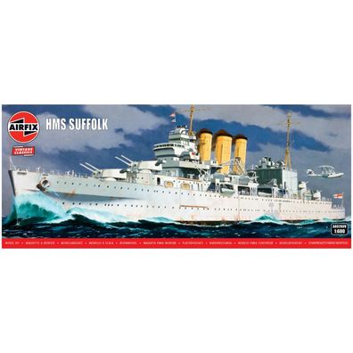 Airfix - HMS Suffolk - 1:600 - 128 Teile