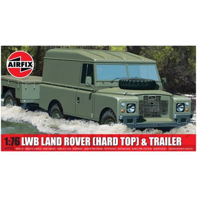 Airfix - LWB Land Rover (Hard Top)/Trailer - 1:76 - 45 Teile