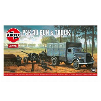 Airfix - Pak 40 Gun/Truck - Vintage Classics - 1:76 - 65 Teile