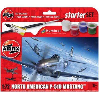 Airfix - North American P-51D Mustang - Starter-Set - 1:72 - 31 Teile