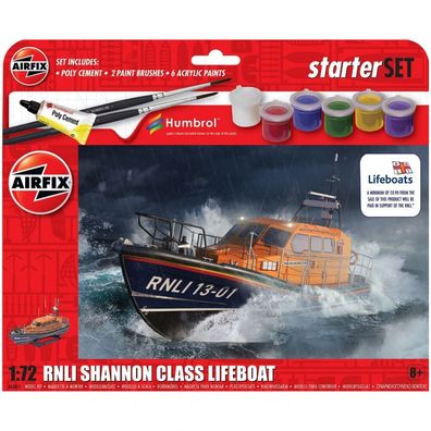 Airfix - RNLI Shannon Class Lifeboat - Starter-Set - 1:72 - 54 Teile