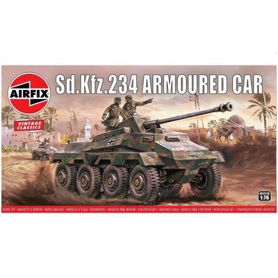 Airfix - SD. KFz.234 Armoured Car - Vintage Classics - 1:76 - 57 Teile