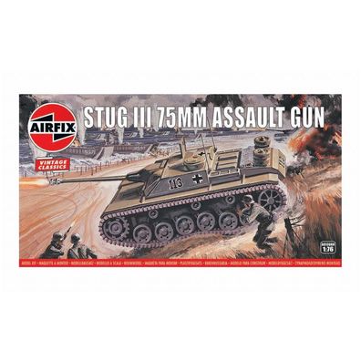Airfix - StuG III 75mm Assault Gun - Vintage Classics - 1:76 - 79 Teile