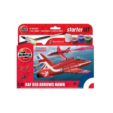Airfix - Starter Set - Red Arrows Hawk - 1:72 - 24 Teile