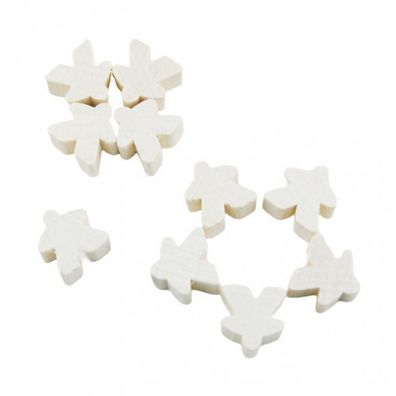 Carcassonne - Meeple - 10er-Set - HOLZ weiß