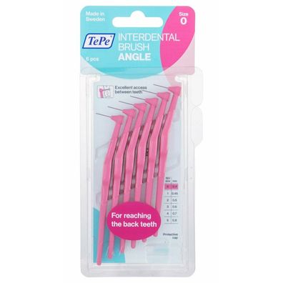 TePe Interdentalbürsten Angle pink 0,4 mm ISO 0, 6 St