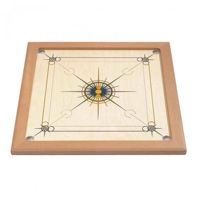 Carrom Superior - blau-gelb-grün - Buche - Spielfläche Birke